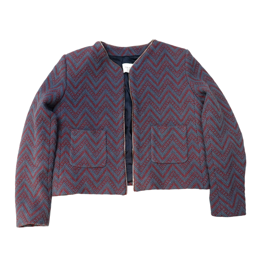 Vintage  Sandro Paris Blue/Purple Jacket NWT Size 40